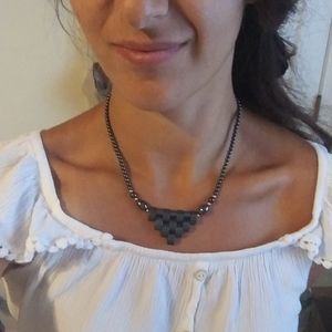 Glossy Black Chunky Necklace
